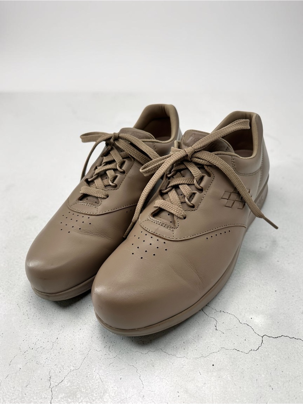 SAS Free Time Women's Walking Shoes Mocha Leather Comfort Lace Up Sz 10 N
